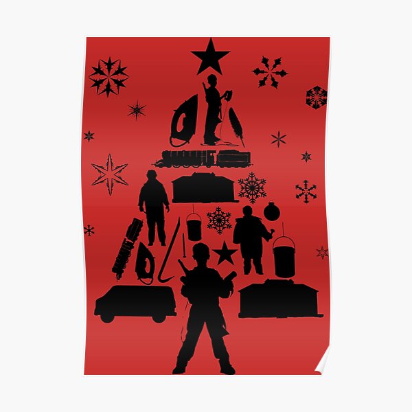 "Home Alone Christmas Tree Silhouette" Poster by chrismick42 Redbubble