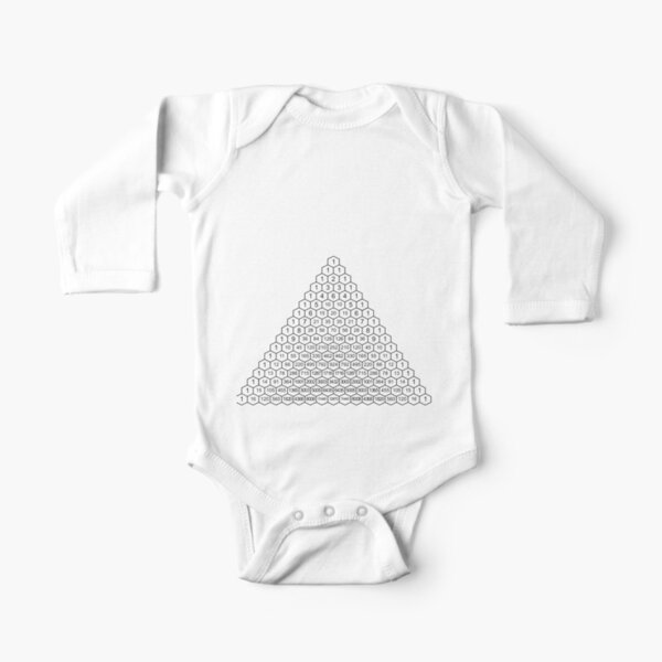 Pascal's Triangle is a triangular array of the binomial coefficients. Long Sleeve Baby One-Piece