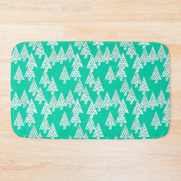 Item preview, Modern Flower Christmas Trees, Sea Foam Green designed and sold by Marymarice.
