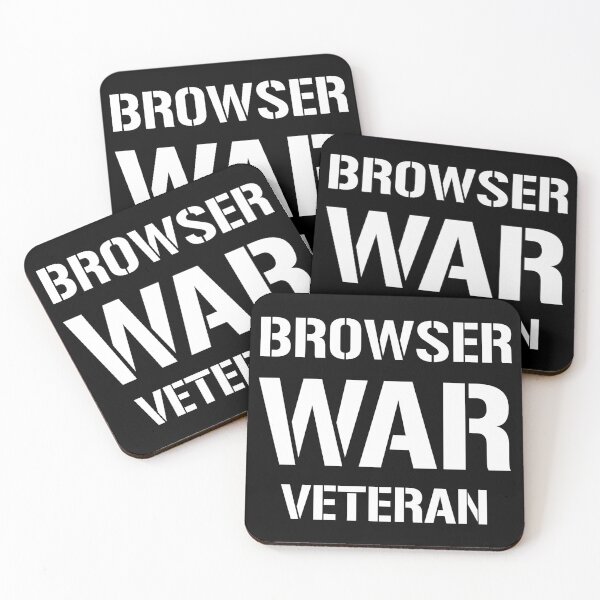 Item preview, BROWSER WAR VETERAN - White Text Design for Web Developers designed and sold by ramiro.
