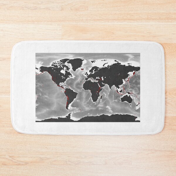 Item preview, Volcanoes of the World - Geo Map in Miller Projection designed and sold by ramiro.