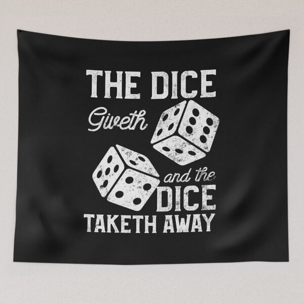 Item preview, The Dice Giveth and The Dice Taketh Away Gaming Nerd T-Shirt designed and sold by findgreatshirts.