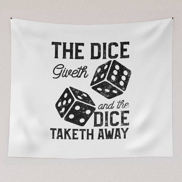 Item preview, The Dice Giveth and The Dice Taketh Away Gaming Nerd T-Shirt designed and sold by findgreatshirts.