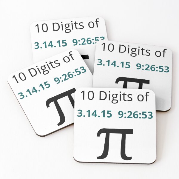 Item preview, 10 Digits of Pi - White Geek Design for Pi Day 2015  designed and sold by ramiro.
