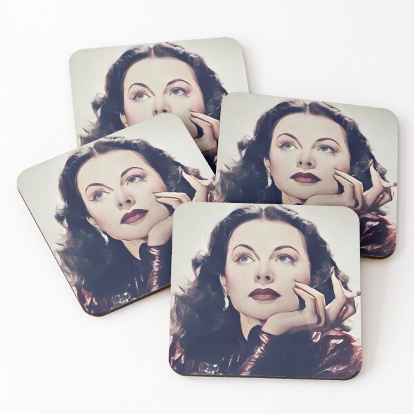 Hedy Lamarr fanart Coasters (Set of 4)