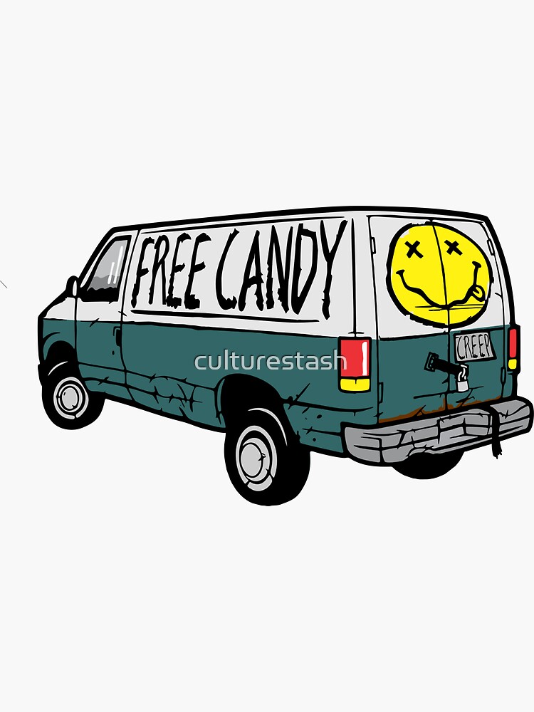 "Free Candy Van" Sticker by culturestash Redbubble