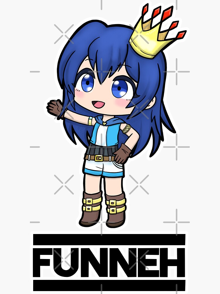 Funneh Cake Stickers Redbubble - funneh plays roblox royal high school long