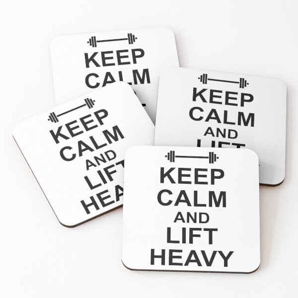 Item preview, KEEP CALM AND LIFT HEAVY - Gym Design for Lifters - Black on White designed and sold by ramiro.