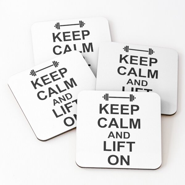Item preview, KEEP CALM AND LIFT ON - Gym Design for Lifters - Black on White designed and sold by ramiro.