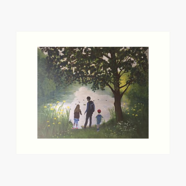 Feeding the Ducks Art Print