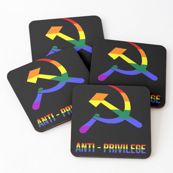 Item preview, Anti-Privilege Communism LGBT Rainbow Flag designed and sold by kailukask.