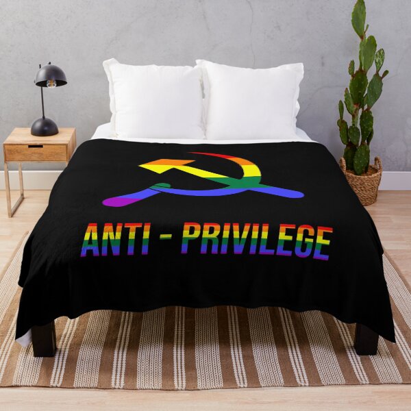 Item preview, Anti-Privilege Communism LGBT Rainbow Flag designed and sold by kailukask.