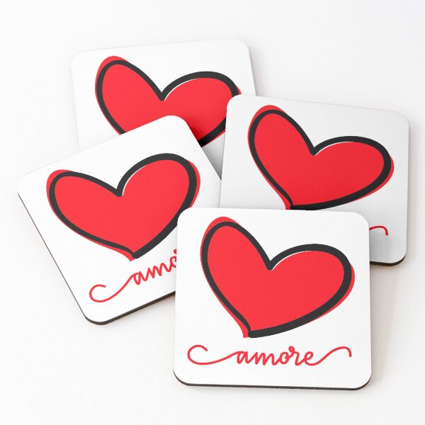 Item preview, Love - Amore - Red and Black Heart designed and sold by indicap.