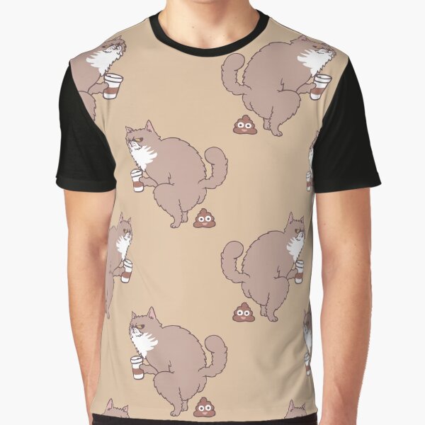 Coffee Makes Cat Poop Graphic T-Shirt