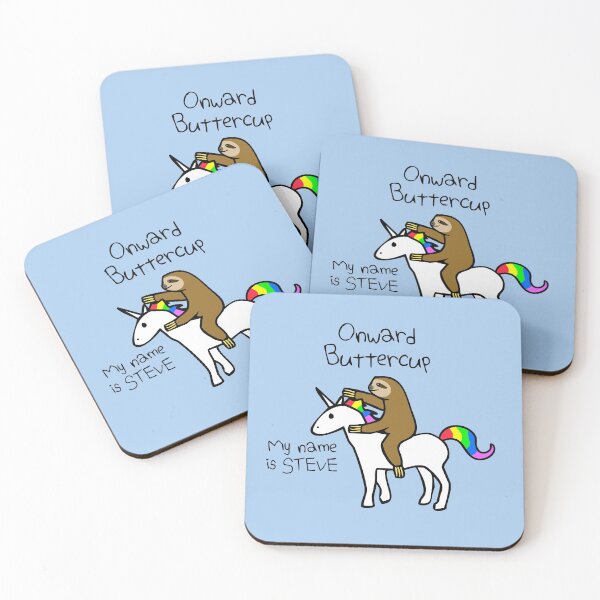 Item preview, Onward Buttercup! My Name Is STEVE (Sloth Riding Unicorn) designed and sold by jezkemp.