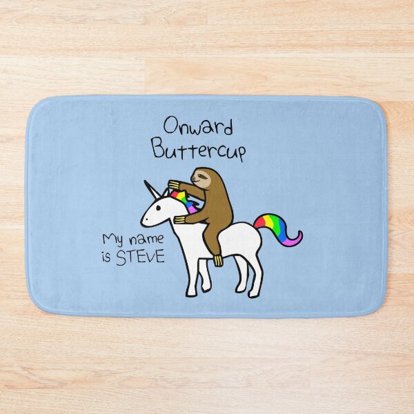 Item preview, Onward Buttercup! My Name Is STEVE (Sloth Riding Unicorn) designed and sold by jezkemp.
