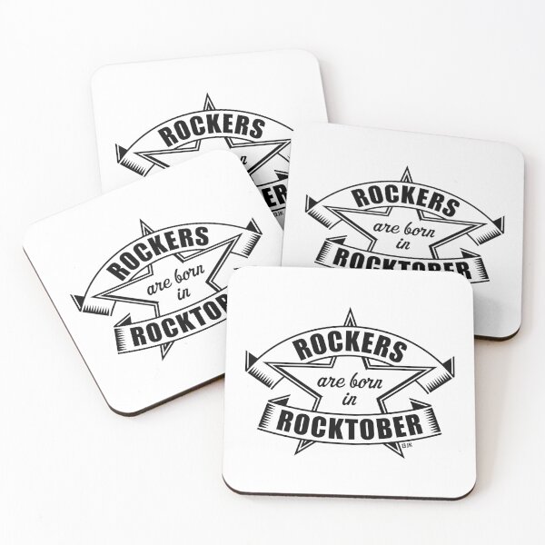 Item preview, Rockers Are Born In Rocktober (Birthday / October / Present / Gift / Black) designed and sold by MrFaulbaum.