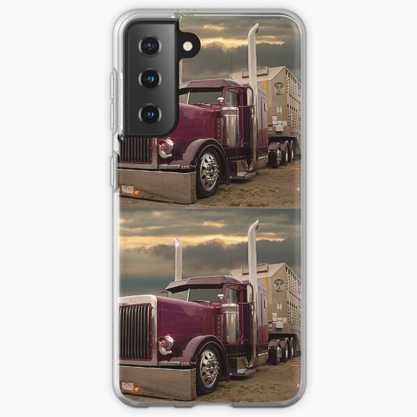 Purple Peterbilt Viehtransporter Samsung Galaxy Flexible Hülle