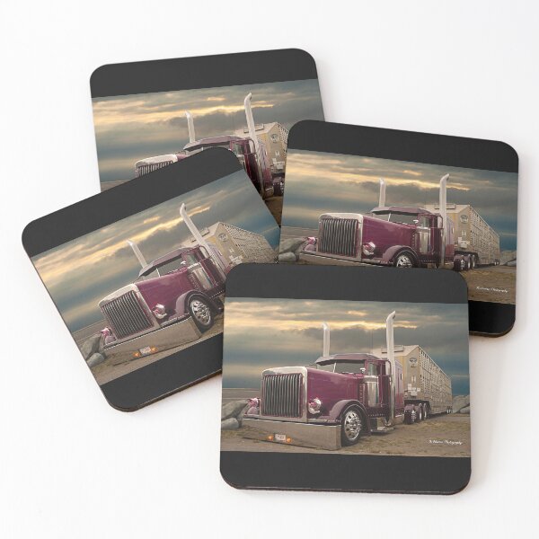 Item preview, Purple Peterbilt Livestock hauler designed and sold by rharrisphotos.