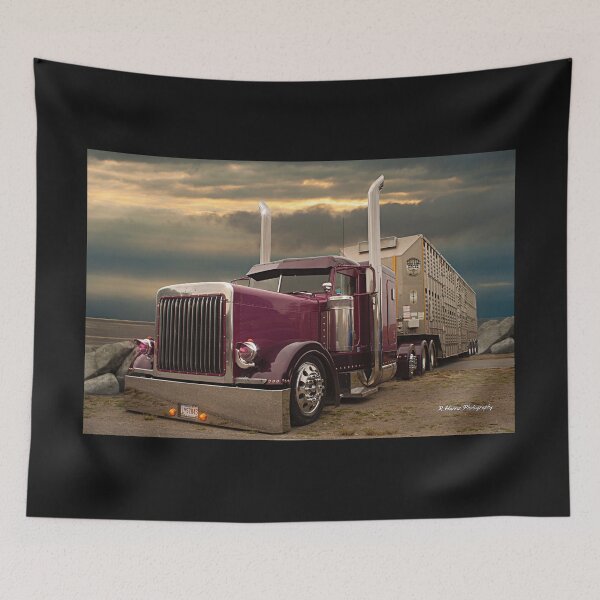 Item preview, Purple Peterbilt Livestock hauler designed and sold by rharrisphotos.