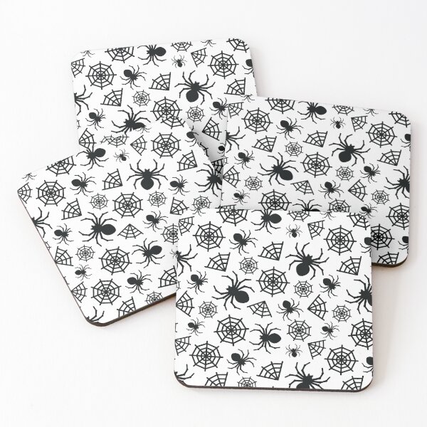 Item preview, Halloween Spider and Spider Web Pattern (Black and White) designed and sold by randrgiftshop.