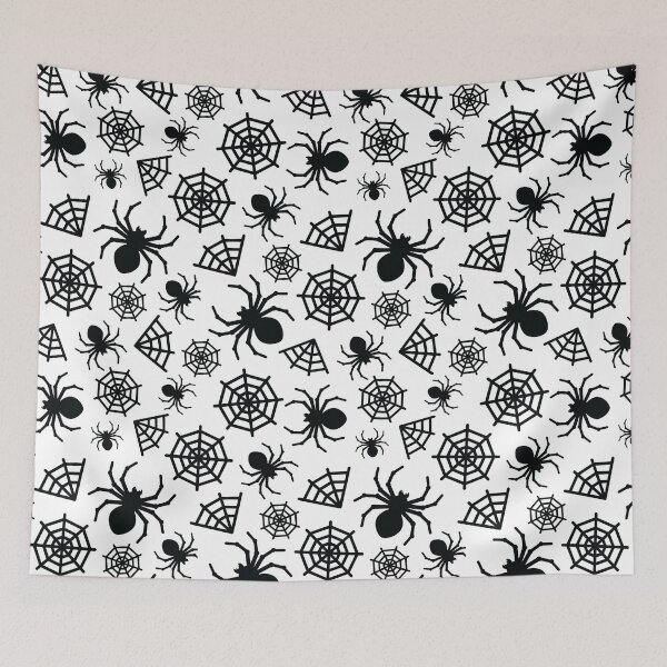 Item preview, Halloween Spider and Spider Web Pattern (Black and White) designed and sold by randrgiftshop.