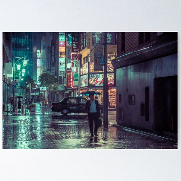 The Smiling Man // Rainy Tokyo Nights Poster