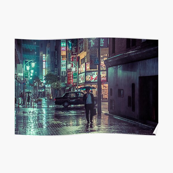 The Smiling Man // Rainy Tokyo Nights Poster