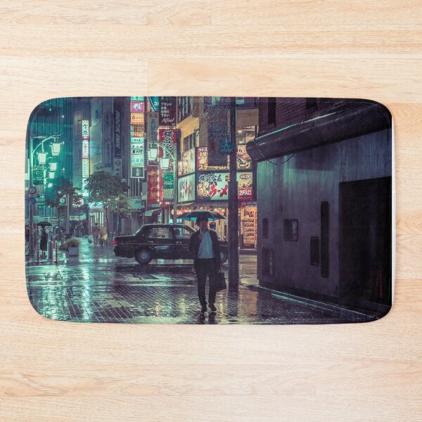 Item preview, The Smiling Man // Rainy Tokyo Nights designed and sold by Neondreamscapes.