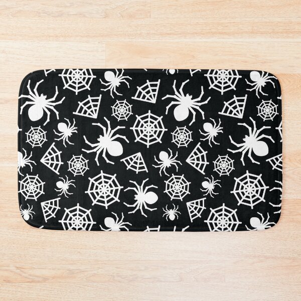 Item preview, Halloween Spider and Spider Web Pattern (White on Black) designed and sold by randrgiftshop.