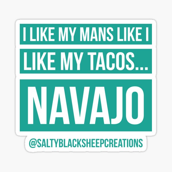 Navajo Mans Taco Sticker