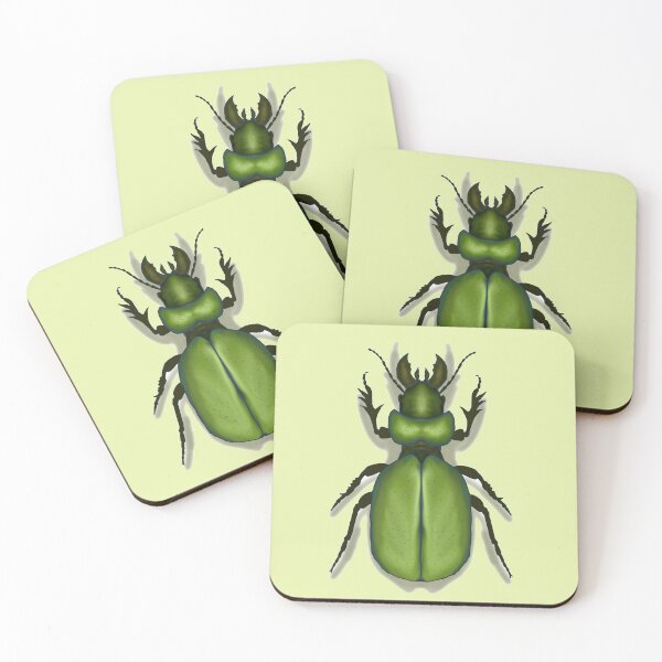 Item preview, Mean green beatle bug insect designed and sold by southernblubell.