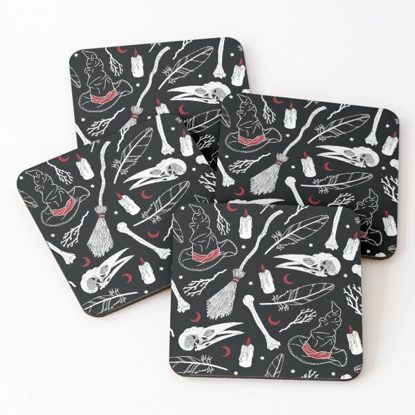 Item preview, Bewitching Witchy Pattern in Red designed and sold by Murmur Ink Crow.