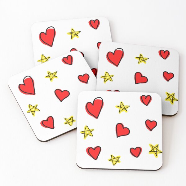 Item preview, Heart and Stars Set Hand Drawn designed and sold by trajeado14.