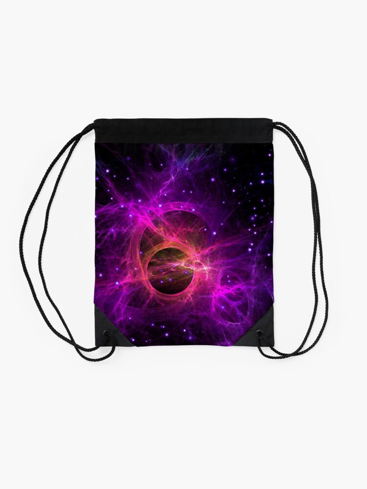 Alternate view of Black hole in the Galaxy Drawstring Bag