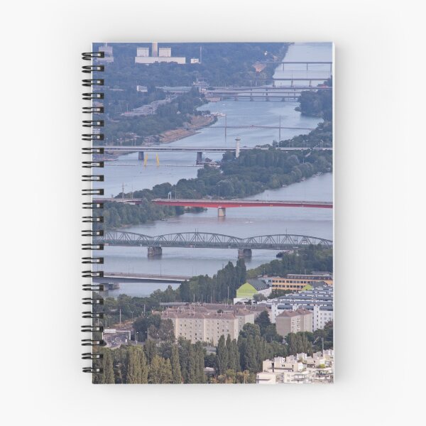 Aperçu de l'œuvre Ponts sur le Danube, paysage urbain de Vienne, Autriche créée et vendue par goceris.