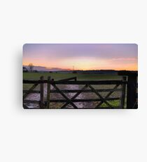 5 Bar Sunset Canvas Print