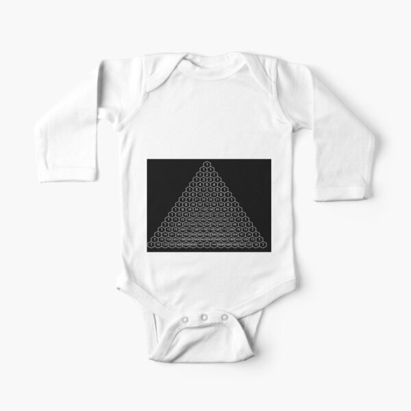 Pascal's Triangle is a triangular array of the binomial coefficients Long Sleeve Baby One-Piece