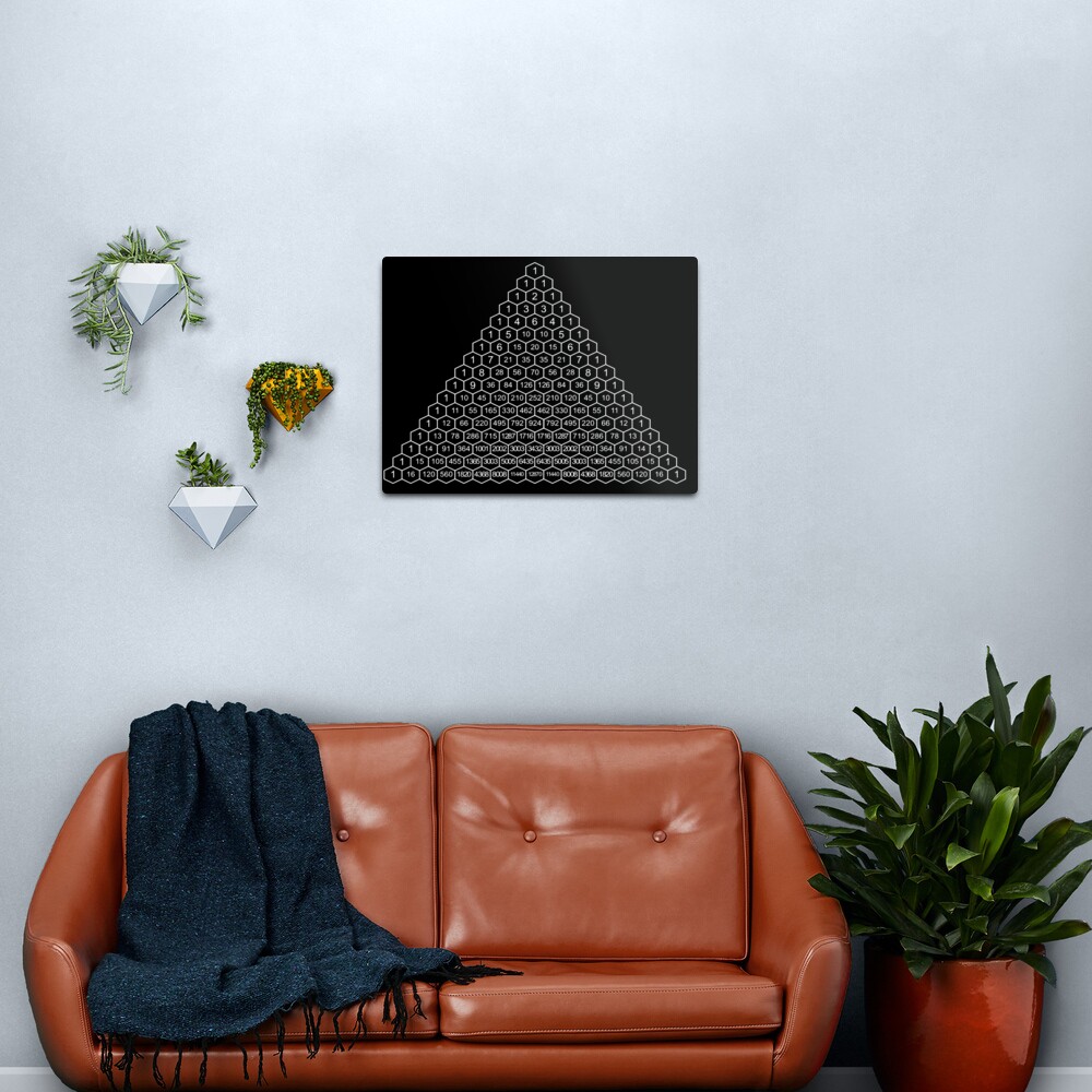 Pascal's Triangle is a triangular array of the binomial coefficients Metal Print