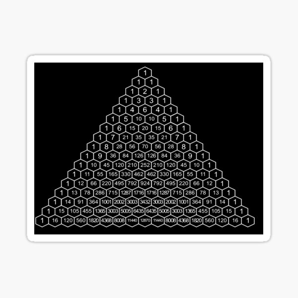 Pascal's Triangle is a triangular array of the binomial coefficients Sticker