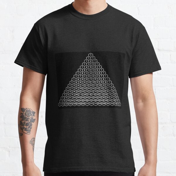 Clothing, Pascal's Triangle is a triangular array of the binomial coefficients Classic T-Shirt
