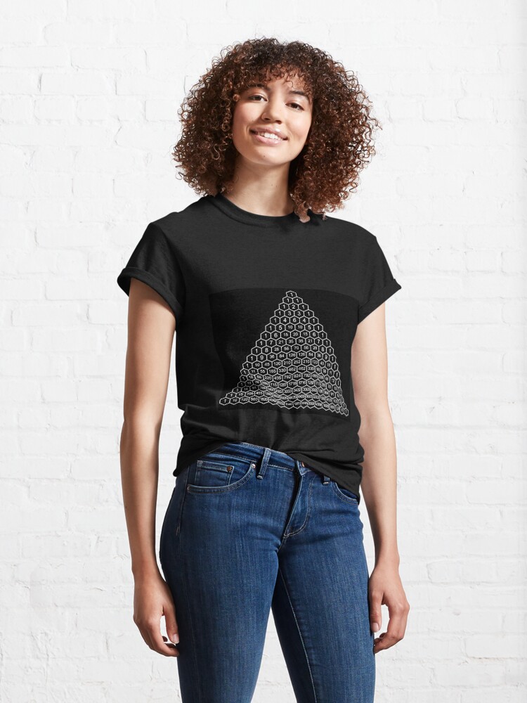 Alternate view of Pascal's Triangle is a triangular array of the binomial coefficients Classic T-Shirt