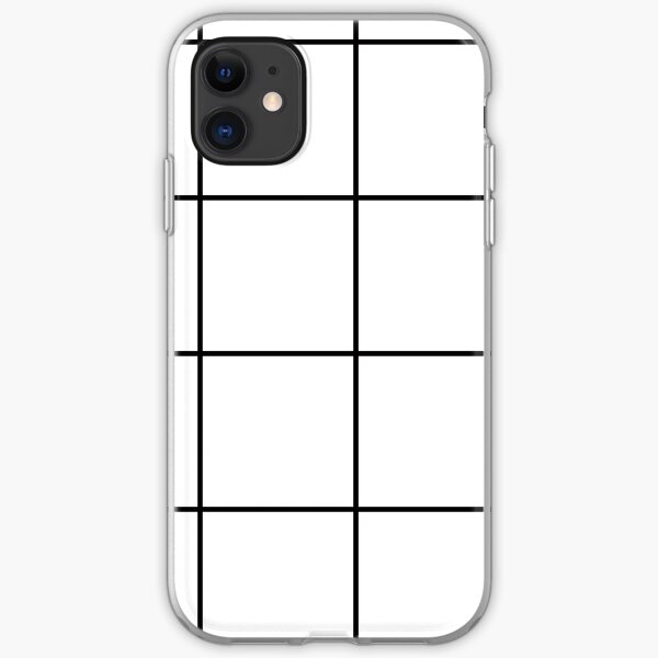 Stadtplan Grid - Weiß / Schwarz iPhone Flexible Hülle