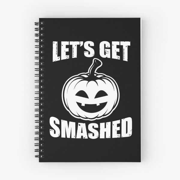 Item preview, Let's Get Smashed Pumpkin Funny Halloween Drinking print designed and sold by sabertronics.