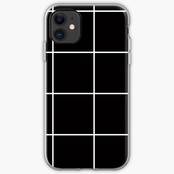 Citymap Grid - Schwarz / Weiß iPhone Flexible Hülle
