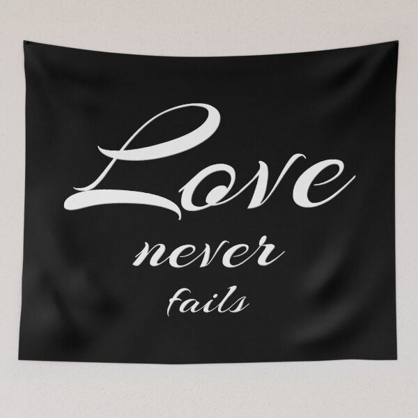 Item preview, Love never fails, 1 Corinthians 13, Bible, Christ, Bible verses designed and sold by Gladwigshausen.