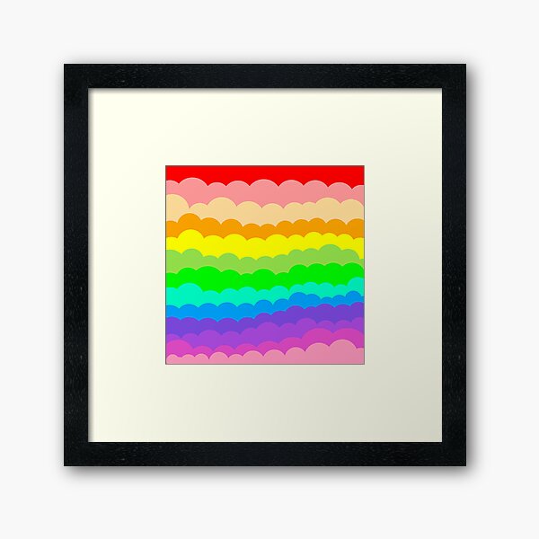 Rainbow pattern Framed Art Print