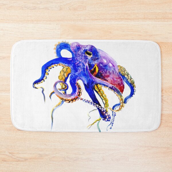 Item preview, Ocotpus Blue, Gold aquatic Beach Octopus design designed and sold by surenart.