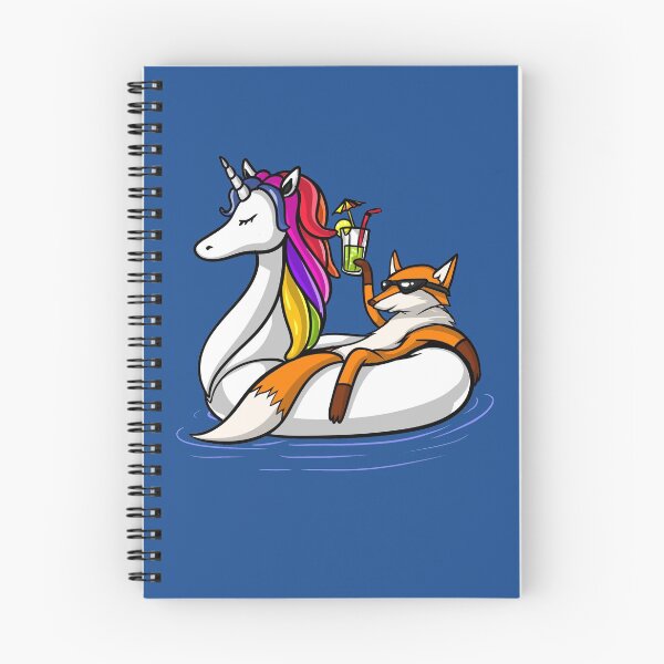 Artikelvorschau, Fuchs reitet auf einem Einhorn-Schwimmer entworfen und verkauft von underheaven.