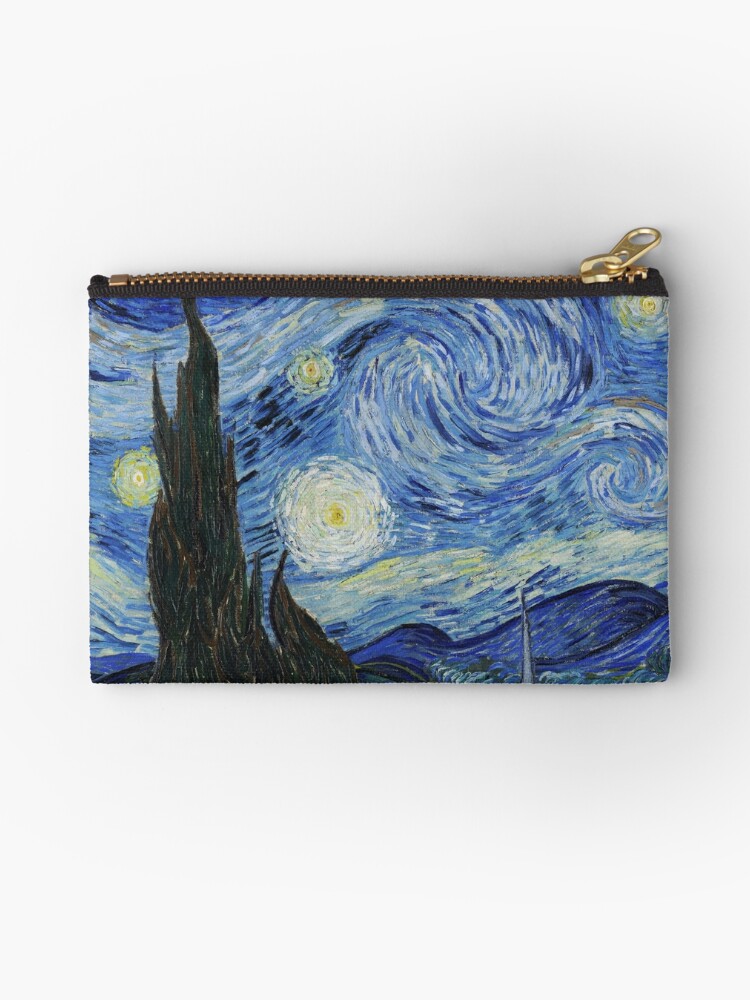 Arte famoso: La noche estrellada Van Gogh forma de corazón elegante bolsa  de mano